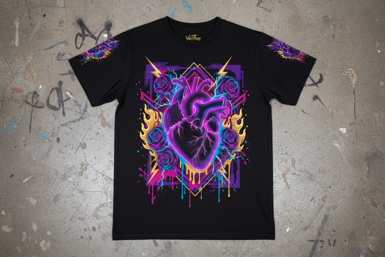 Beating Heart Shirt - Electric