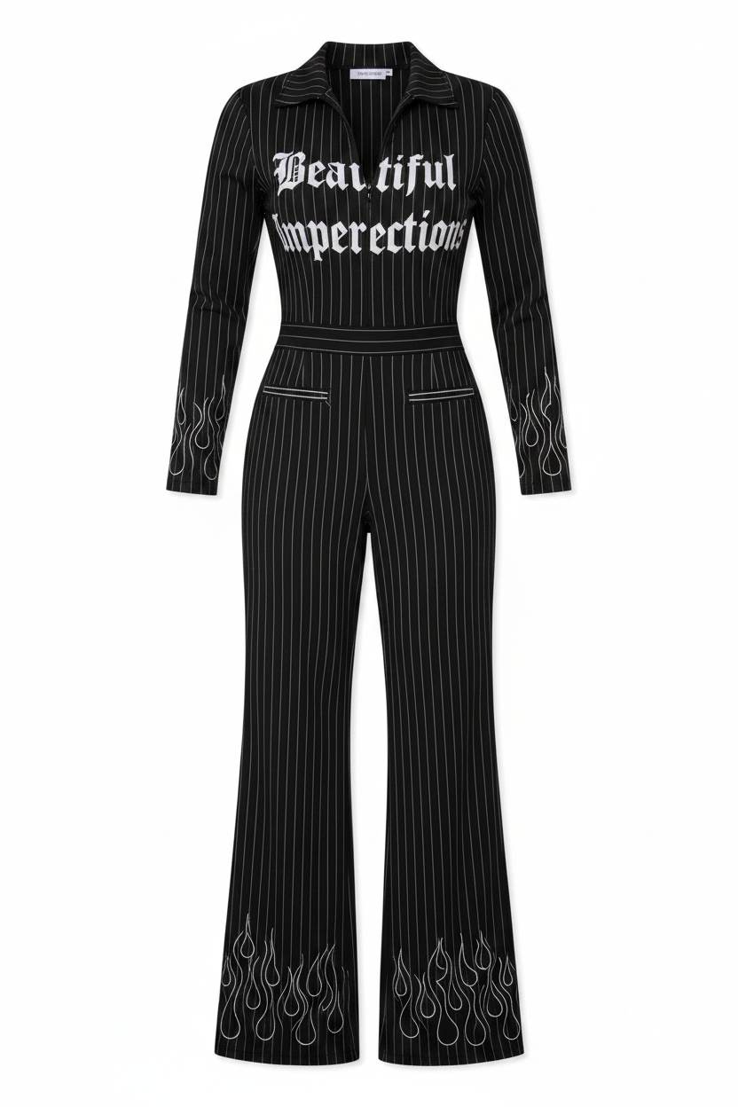 Black Lowrider Jumpsuit - Beautiful Imperfections - Product View