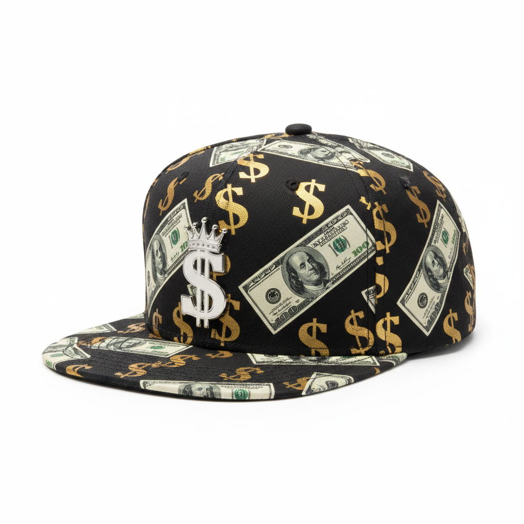 Black Money Hat with 100 Dollar Bills