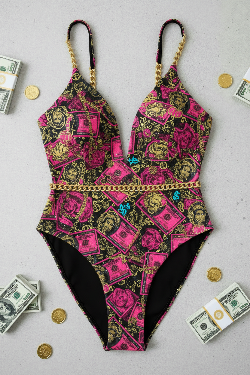 Black Pink Blue Gold One Piece 2