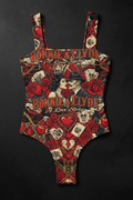 Bonnie & Clyde Black & Gold One Piece