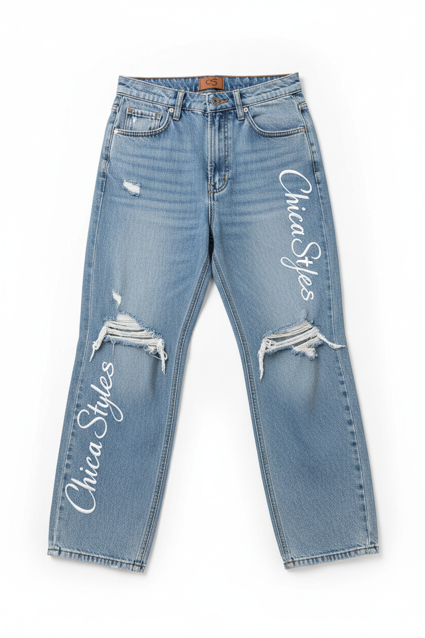 Chica Styles Baggy Ripped Denim