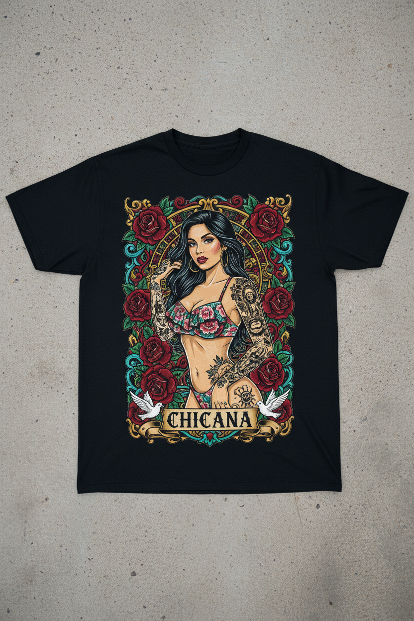 Chicana Bikini Graphic T-Shirt