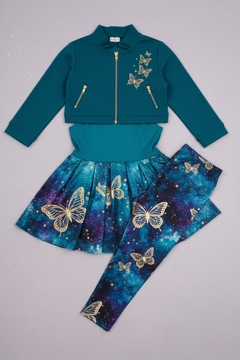 Girls 3-Piece Galaxy Butterfly Set