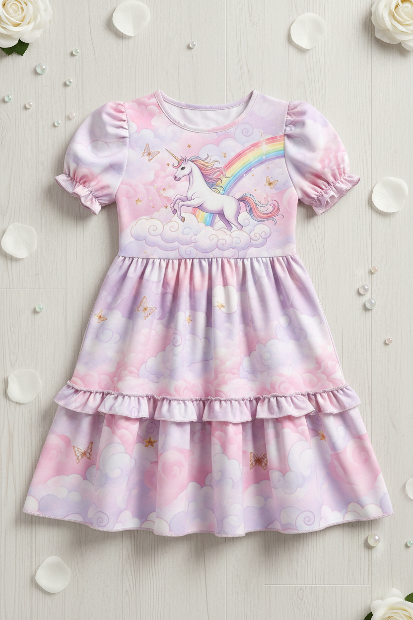 Girls Cloud Sundress - Unicorn