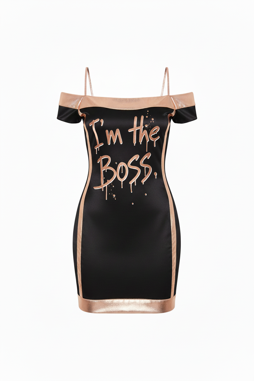 I'm the boss mini dress
