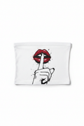 Lips Graphic Tube Top