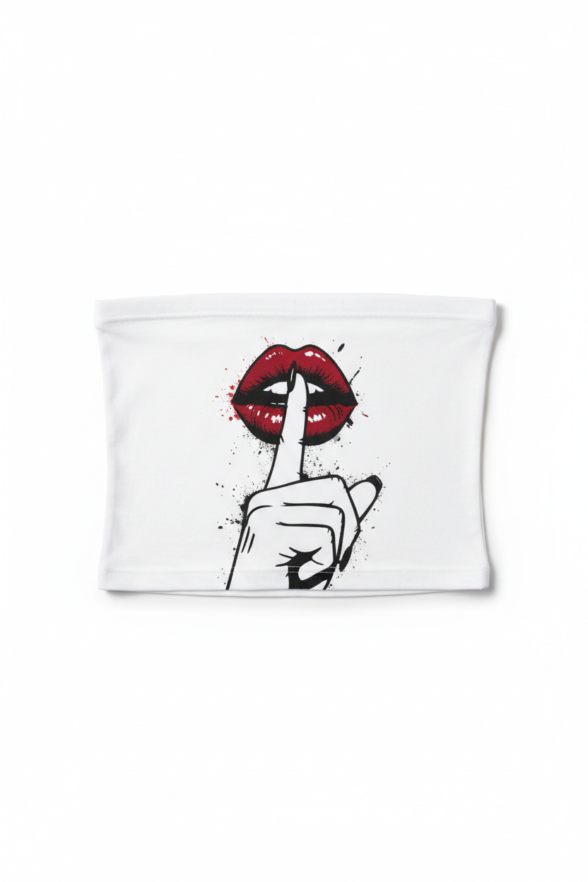 Lips Graphic Tube Top