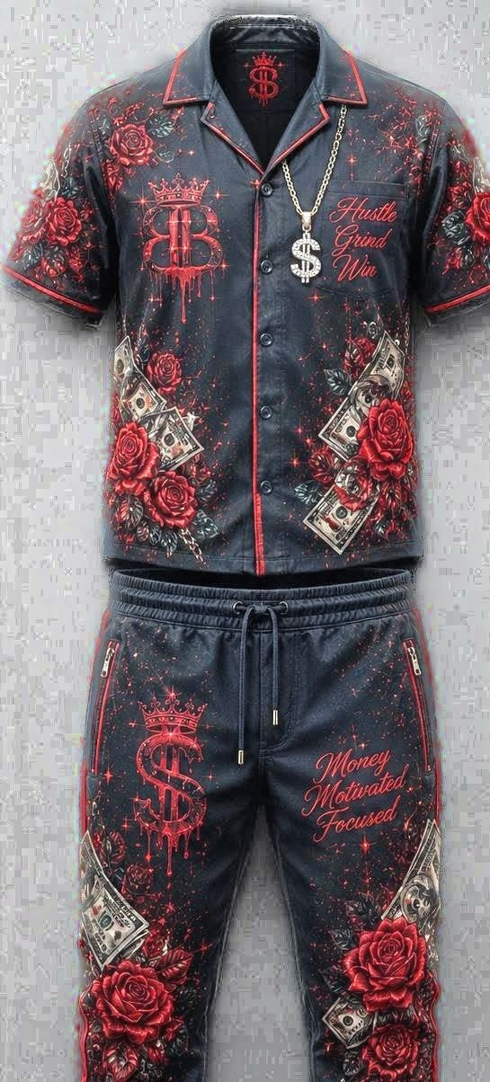 Men's two-piece hustle hard
