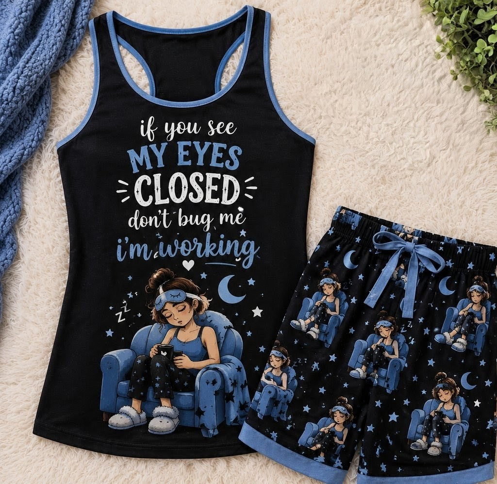 Intel I close my eyes women's sleepwear