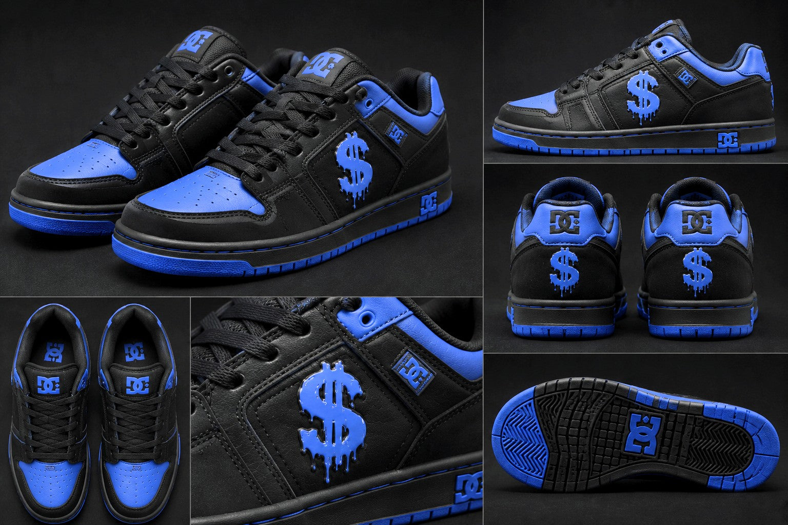 Money DC black and blue shoes