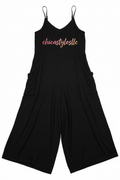 Spaghetti Strap Wide Leg Pants Romper - chicastylesllc