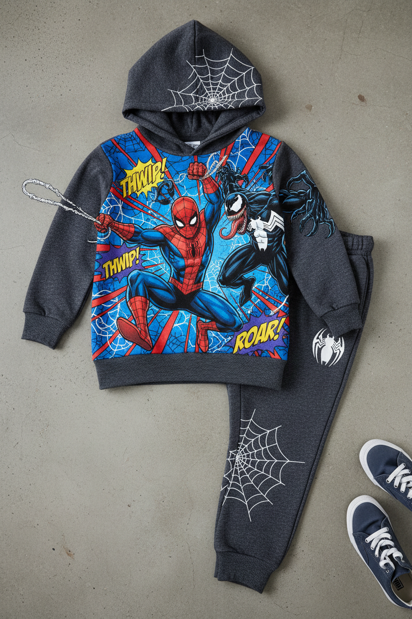 Spider-Man vs Venom Kids Hoodie Set