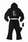 Women's Black Praying Hands Sweat Outfit